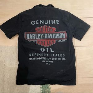 Vintage Harley button up t shirt